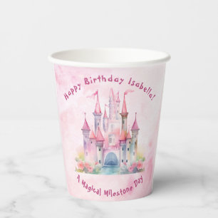 Gobelets En Papier Notre Princesse de Château fête son anniversaire