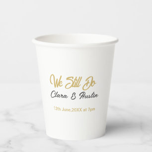 Gobelets En Papier Nous faisons encore couple nom date champagne or v