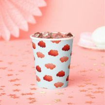 Nuages oranges à l'aquarelle