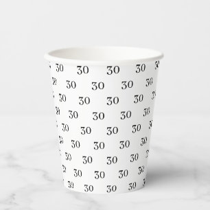 Gobelets En Papier Numéro personnalisé élégant âge année motif annive