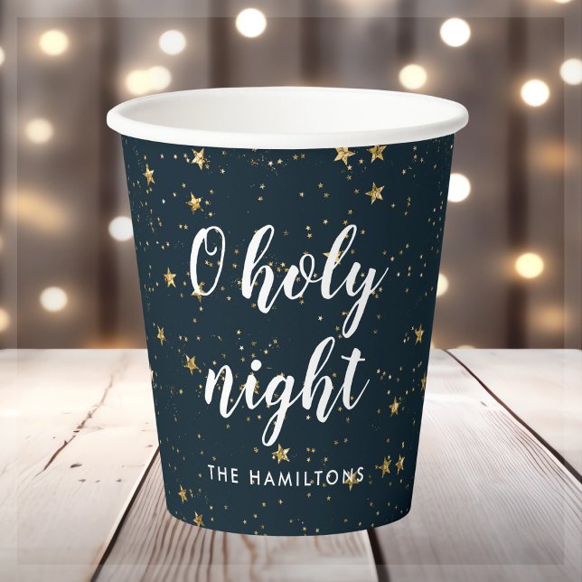 Gobelets En Papier O Holy Night | Étoile de Noël (Créateur téléchargé)