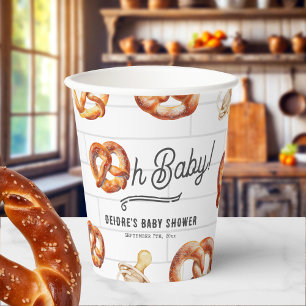 Gobelets En Papier Oh Baby Pretzels & Pacificateurs Baby shower neutr
