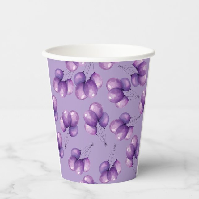 Gobelets En Papier Oh Bébé Violet (Recto)