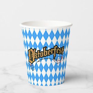 Gobelets En Papier Oktoberfest Bleu et Blanc