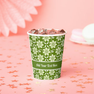 Gobelets En Papier Olive Blossom Repeat