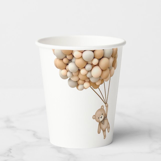 Gobelets En Papier On Peut Attendre Teddy Bear Balloon (Verso)