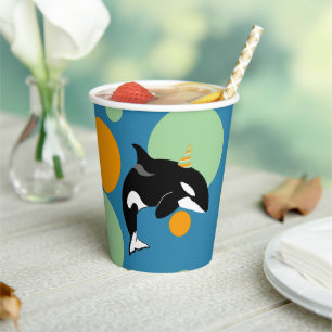 Gobelets En Papier Orca Killer Whale Anniversaire