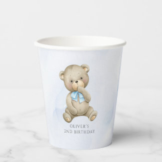 Gobelets En Papier Ours en peluche garçon anniversaire tout âge 