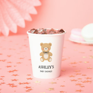 Gobelets En Papier Ours en peluche jouet vintage Shower classique pou