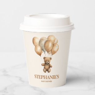 Gobelets En Papier Ours en peluche vintage Up Up Away Mixte