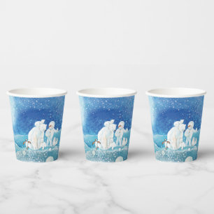 Gobelets En Papier Ours polaires, Renard polaire, Pingouin Empereur &