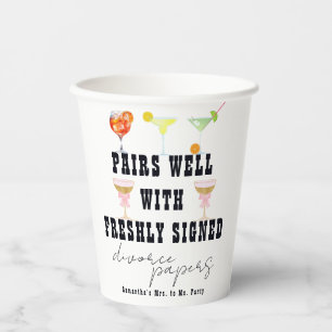 Gobelets En Papier Pairs Well Divorce Papiers Cocktail Brunch Party