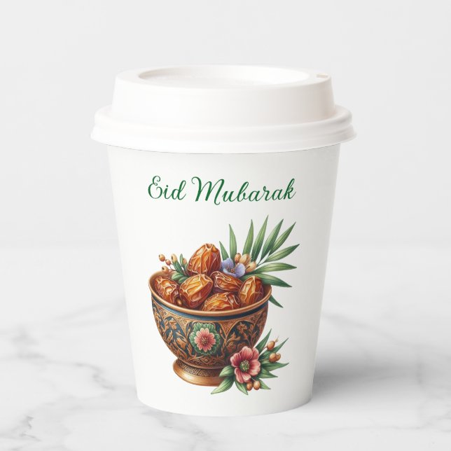 Gobelets En Papier Paper cup-Eid Mubarak Tableware (Recto)