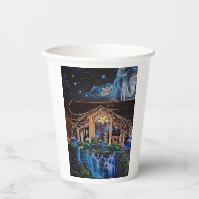 Gobelets En Papier Paper cup for christmas nativityscene (Recto)
