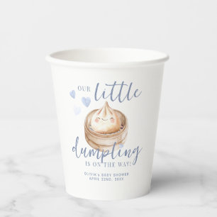 Gobelets En Papier Papier de Baby shower d'aquarelle bleu petit-duvet