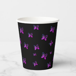 Gobelets En Papier papillons volants nature