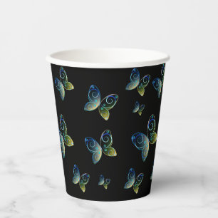 Gobelets En Papier papillons volants nature