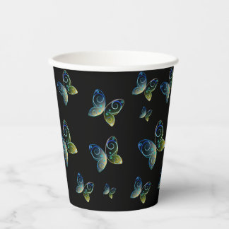 Gobelets En Papier papillons volants nature