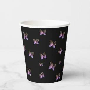 Gobelets En Papier papillons volants nature