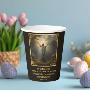 Gobelets En Papier Pâques Résurrection Religieux