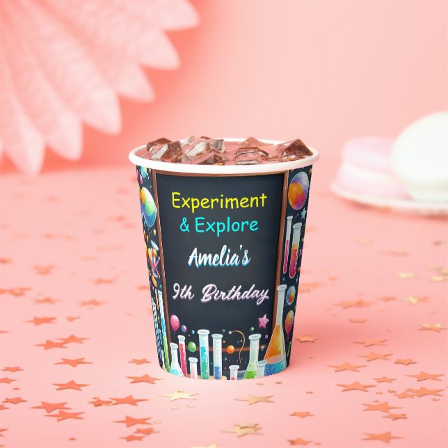 Gobelets En Papier Par Fun Lab Kids Geek Nerd Mad Science 9e annivers (Insitu)