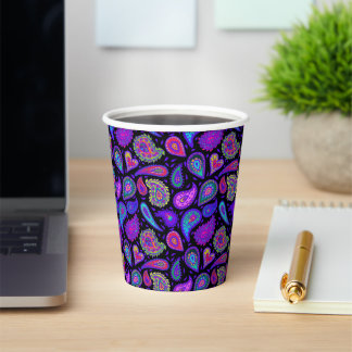 Gobelets En Papier Parfaitement Paisley Violet