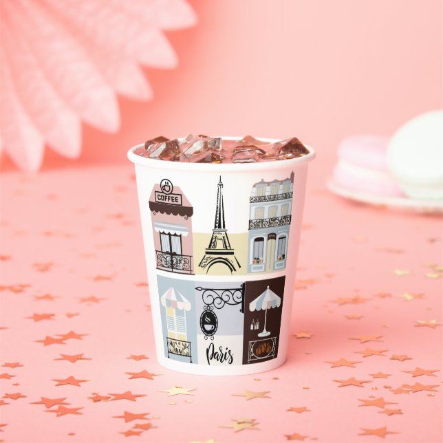 Gobelets En Papier Paris Café Patisserie Baby shower (Insitu)