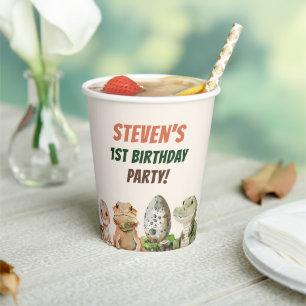 Gobelets En Papier Partie Anniversaire de enfant de reptile