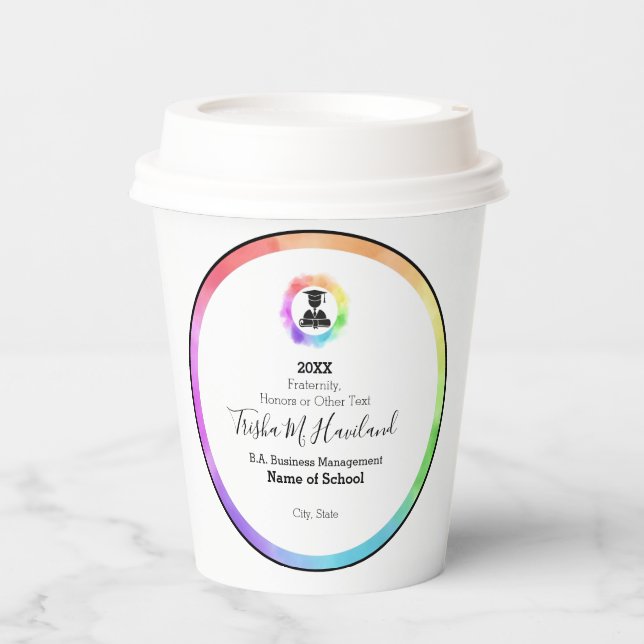 Gobelets En Papier Partie de graduation des tasses à papier HAMbWG (Recto)