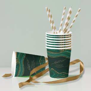 Gobelets En Papier Parties scintillant Abstraite Strata Mariage Cheer