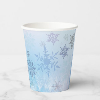 Gobelets En Papier Parties scintillant Snowflake Snowflake Mountain H