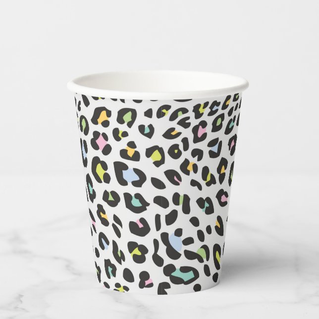 Gobelets En Papier Pastel Leopard Spot Motif (Recto)