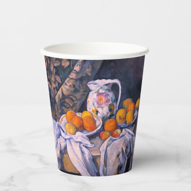 Gobelets En Papier Paul Cezanne - La vie morte avec un rideau (Recto)