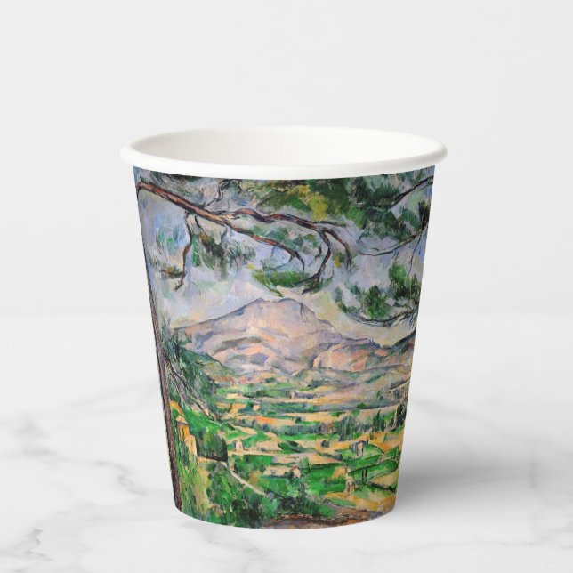 Gobelets En Papier Paul Cezanne - Mont Sainte-Victoire et Grand Pin (Recto)