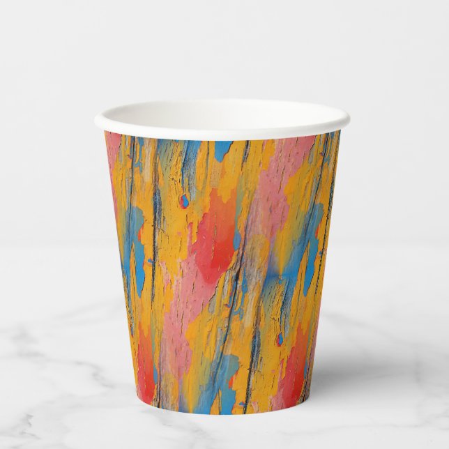 Gobelets En Papier Peinture colorée (Recto)