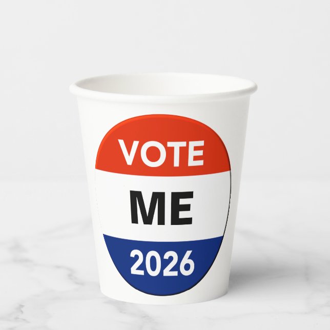 Gobelets En Papier Personal Vote 2026 Midterm Election Campaign (Recto)