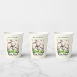 Gobelets En Papier Personalized Bunny Baby Shower Cups