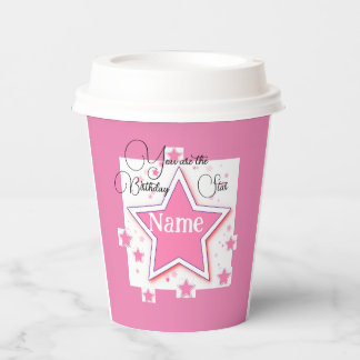 Gobelets En Papier Personnaliser Nom Votre Birthday STAR