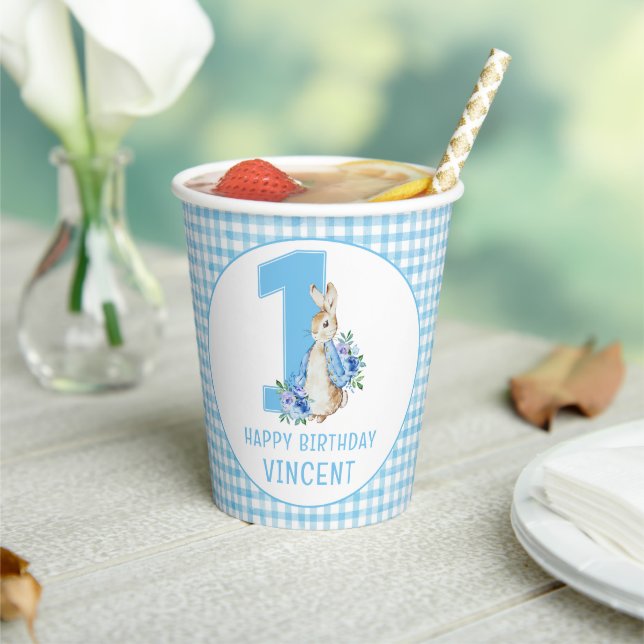 Gobelets En Papier Peter Rabbit Baby Premier anniversaire (Insitu)