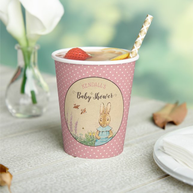 Gobelets En Papier Peter Rabbit | Baby shower fille (Insitu)