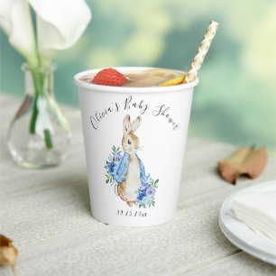 Gobelets En Papier Peter Rabbit Bunny Baby shower personnalisé