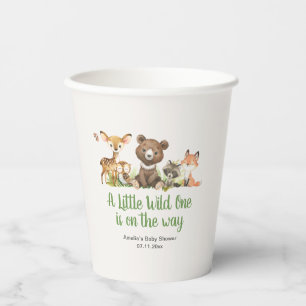Gobelets En Papier Petit animal sauvage Baby Shower rustique