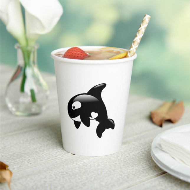 Gobelets En Papier Petite baleine d'Orca (Insitu)
