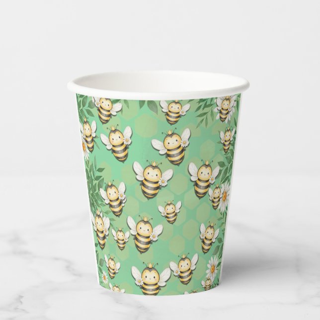 Gobelets En Papier Petites tasses de papier buzz d'abeille (Recto)