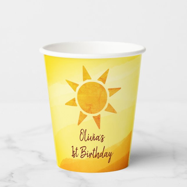 Gobelets En Papier Petites tasses de papier d'anniversaire de Little  (Recto)
