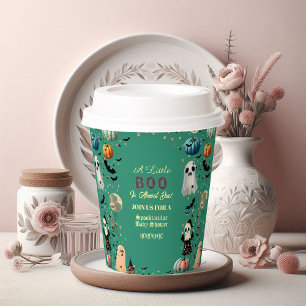 Gobelets En Papier Peu de BOO est dû Citrouille  Éffrayant Baby showe