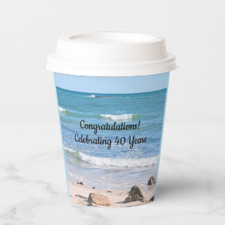 Gobelets En Papier Photo de Blue Atlantic Ocean Celebration Party