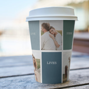 Gobelets En Papier Photo de collection de la famille moderne   Amour 