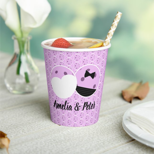 Gobelets En Papier Pickleball Dernier Tour de Bal avant le Mariage à  (Insitu)