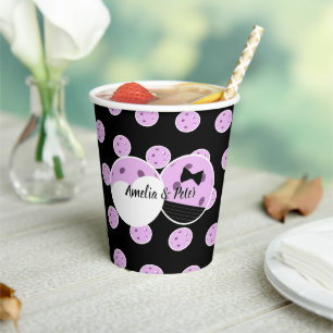 Gobelets En Papier Pickleball Dernière swing avant le Mariage de l'an